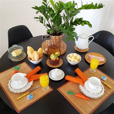 mesa de café da manhã simples